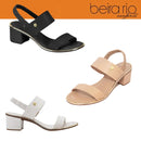 Sandália Feminina Salto Baixo Grosso Elastico Casual Beira Rio