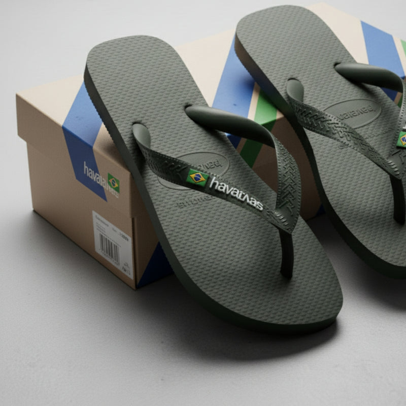Chinelo Sandalia Havaianas Top Brasil Logo Masculino Feminino Original Com Bandeirinha