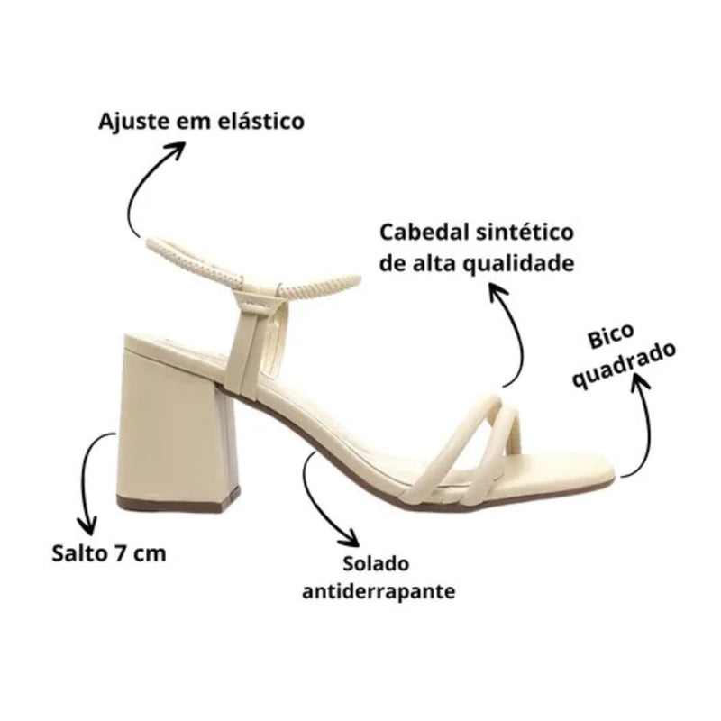 Sandalia Feminina Salto Groço Beira Rio Original