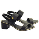 Sandália Feminina Salto Baixo Grosso Elastico Casual Beira Rio