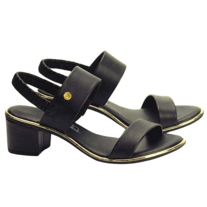 Sandália Feminina Salto Baixo Grosso Elastico Casual Beira Rio