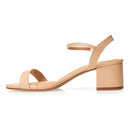 Sandália Feminina Casual Vizzano Salto Grosso Baixo Bloco Confortável Original Com Fivela