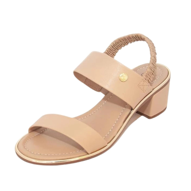 Sandália Feminina Salto Baixo Grosso Elastico Casual Beira Rio