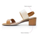 Sandália Feminina Salto Baixo Grosso Elastico Casual Beira Rio