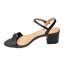 Sandália Feminina Casual Vizzano Salto Grosso Baixo Bloco Confortável Original Com Fivela