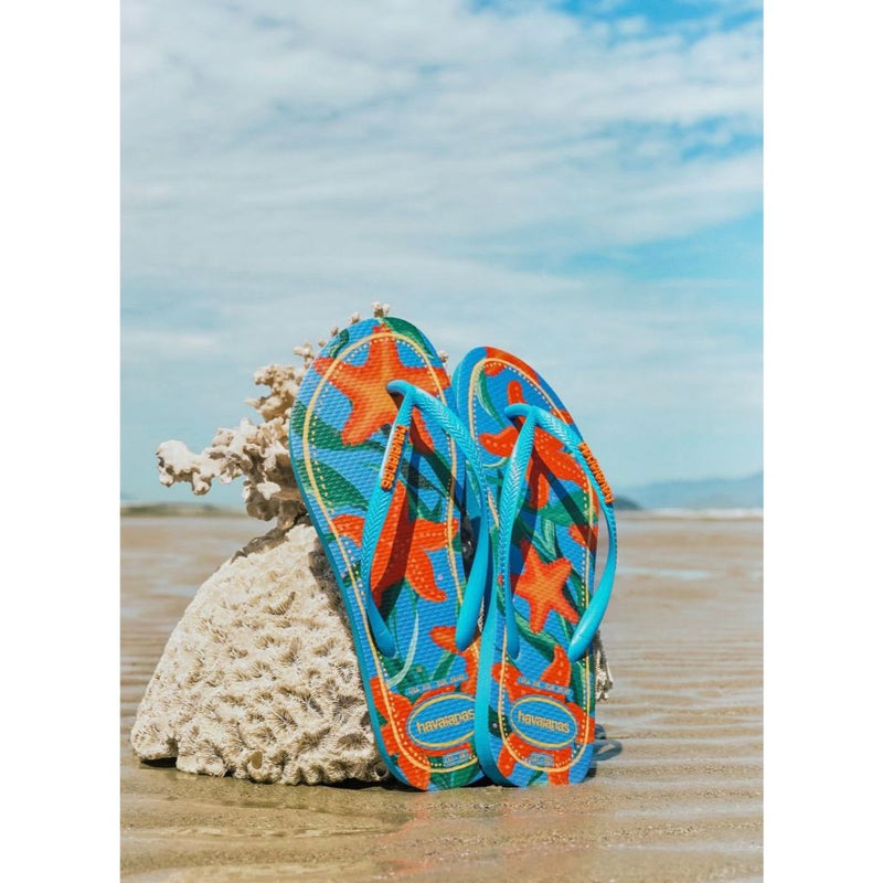 Chinelo Havaianas Feminina Slim Coral Tropical Original Lançamento Promoção