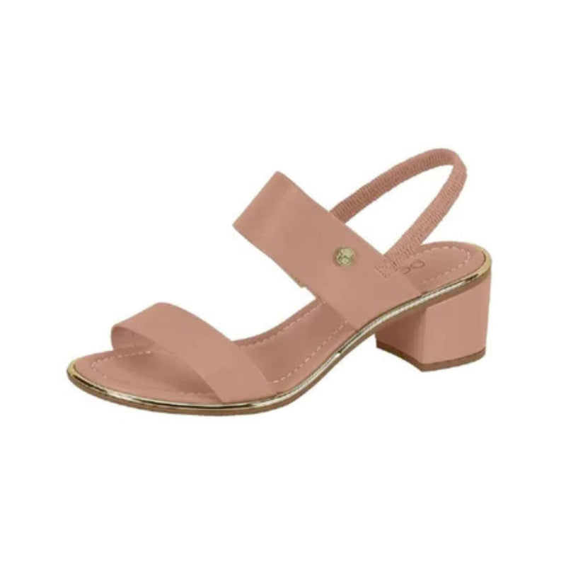 Sandália Feminina Salto Baixo Grosso Elastico Casual Beira Rio