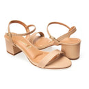 Sandália Feminina Casual Vizzano Salto Grosso Baixo Bloco Confortável Original Com Fivela