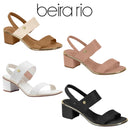 Sandália Feminina Salto Baixo Grosso Elastico Casual Beira Rio