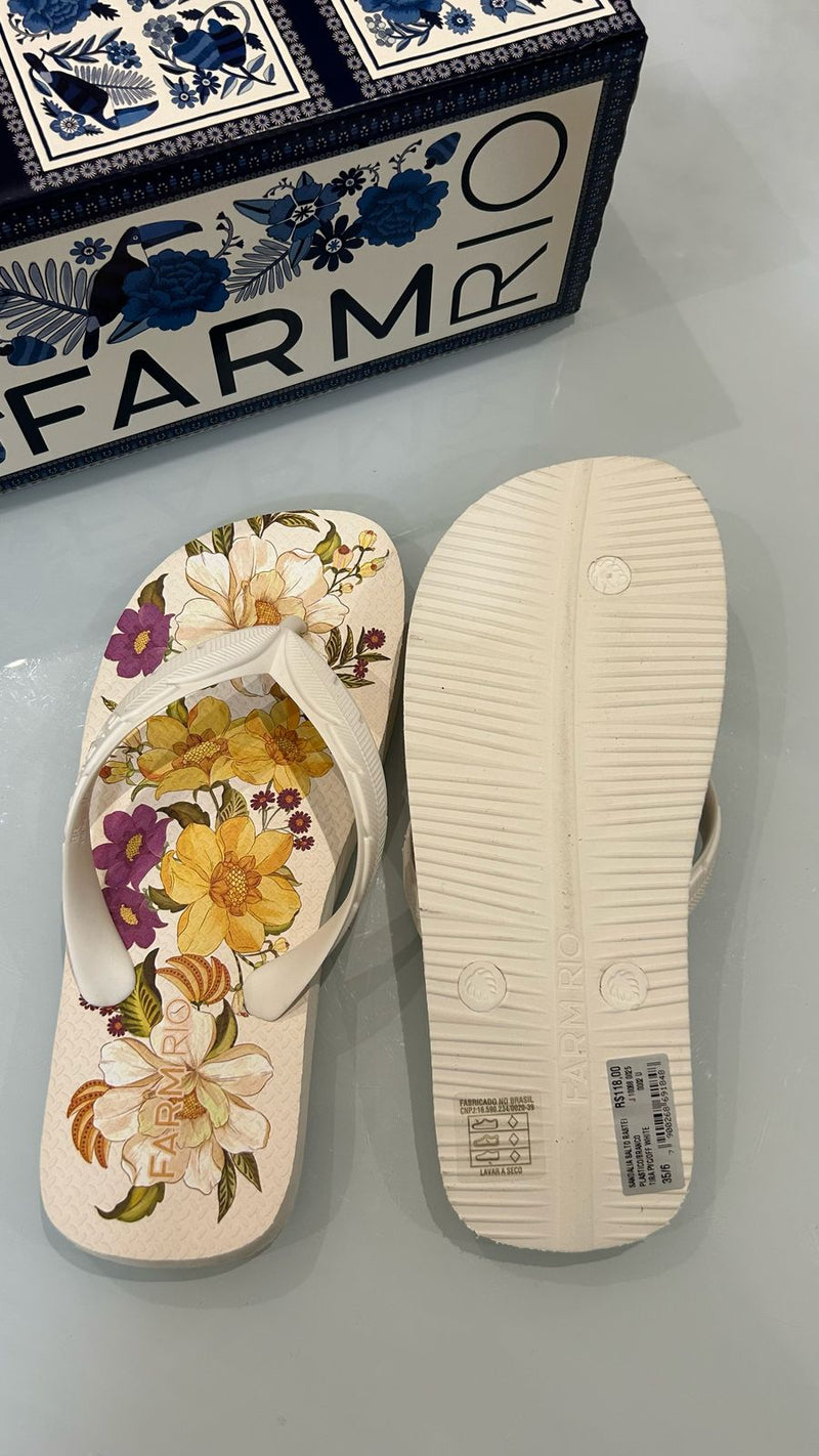 Chinelo Sandália Farm Rio Original Estampas Coleção 2025