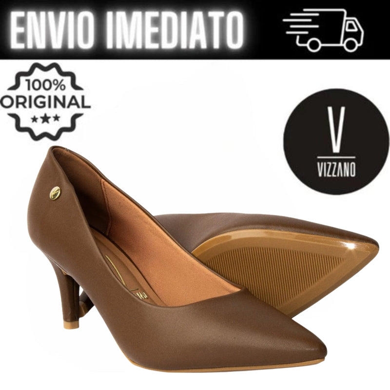 Scarpin Vizzano Feminino Salto BAIXO 4cm Fino Macio Original