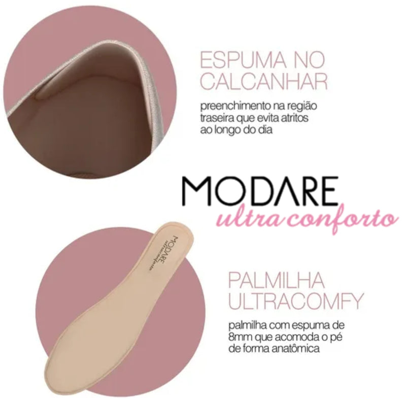 Sapato Feminino Modare Ortopédico Confortável Palmilha Soft Macia Facite Joanete