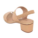 Sandália Feminina Salto Baixo Grosso Elastico Casual Beira Rio