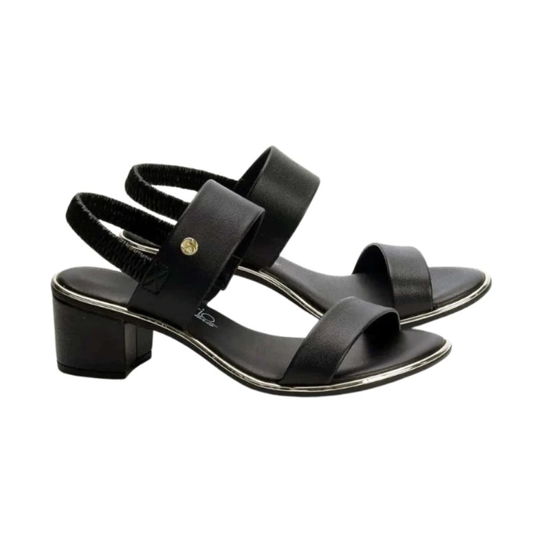 Sandália Feminina Salto Baixo Grosso Elastico Casual Beira Rio