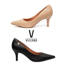 Scarpin Vizzano Feminino Salto BAIXO 4cm Fino Macio Original
