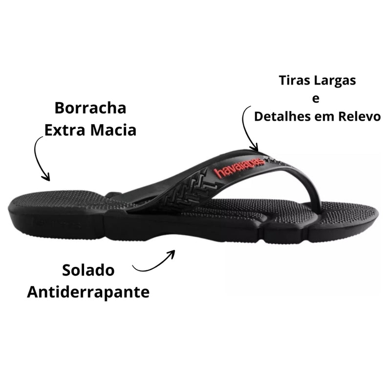 Chinelo Sandália Masculino Havaianas Power 2.0 ORIGINAL Ortopédica Borracha Macia  Antiderrapante
