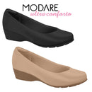 Sapato Feminino Modare Ortopédico Ultraconforto Preto Bege Confortável Original